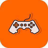 gioco pieno arancia sfondo icona vettore