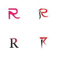 lettera r logo modello icona vettoriale design