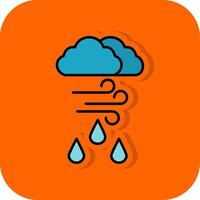umidità pieno arancia sfondo icona vettore