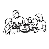 famiglia giocando gioco schema disegno linea arte Comunità cura vettore