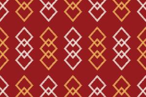 tradizionale etnico ikat motivo tessuto modello geometrico stile.africano ikat ricamo etnico orientale modello rosso sfondo sfondo. astratto, illustrazione.texture, cornice, decorazione. vettore