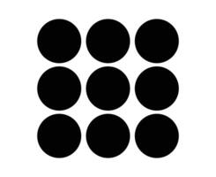 cerchio forma collezione nero elemento simbolo grafico design illustrazione vettore