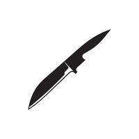 coltello icona. nero coltello icona su bianca sfondo. illustrazione vettore
