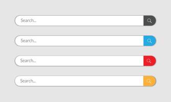 ricerca bar per utente interfaccia, ragnatela, ui, colorato ricerca scatola con ombra. vettore