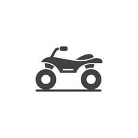 atv icona nel piatto stile. quadrilatero bicicletta illustrazione su isolato sfondo. trasporto cartello attività commerciale concetto. vettore