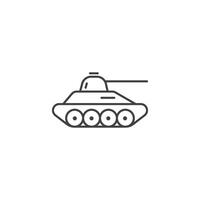serbatoio icona nel piatto stile. panzer veicolo illustrazione su isolato sfondo. trasporto cartello attività commerciale concetto. vettore