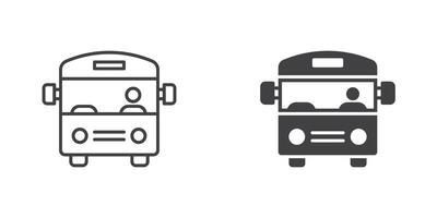 autobus icona nel piatto stile. autobus illustrazione su isolato sfondo. trasporto cartello attività commerciale concetto. vettore