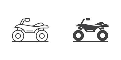 atv icona nel piatto stile. quadrilatero bicicletta illustrazione su isolato sfondo. trasporto cartello attività commerciale concetto. vettore