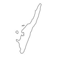 langeland comune carta geografica, amministrativo divisione di Danimarca. illustrazione. vettore