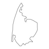 lemvig comune carta geografica, amministrativo divisione di Danimarca. illustrazione. vettore