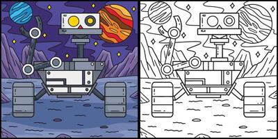 rover robot colorazione pagina colorato illustrazione vettore