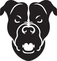 minimo arrabbiato pitbull cane silhouette, nero colore silhouette 8 vettore