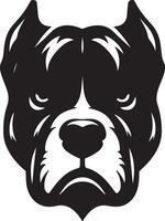 minimo arrabbiato pitbull cane silhouette, nero colore silhouette 26 vettore