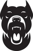 minimo arrabbiato pitbull cane silhouette, nero colore silhouette 17 vettore