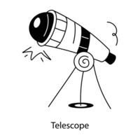 concetti di telescopio alla moda vettore