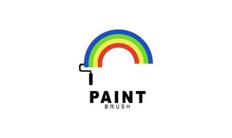 spazzola e dipingere con pieno colore con minimalista design stile logo vettore