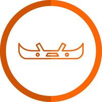paraurti linea arancia cerchio icona vettore