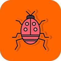 insetto pieno arancia sfondo icona vettore