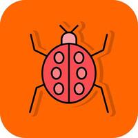 insetto pieno arancia sfondo icona vettore