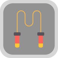 saltare corda piatto il giro angolo icona vettore