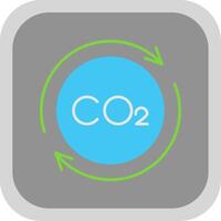 carbonio ciclo piatto il giro angolo icona vettore
