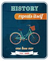 Poster promozionale bicicletta hipster vettore
