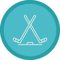ghiaccio hockey linea Multi cerchio icona vettore
