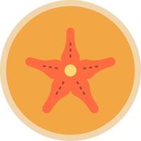 stella marina piatto Multi cerchio icona vettore