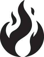 fuoco fiamma icona arte illustrazione 3 vettore
