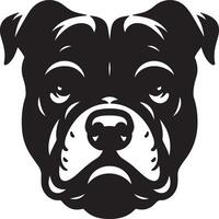 minimo arrabbiato pitbull cane silhouette, nero colore silhouette 21 vettore