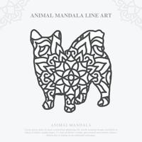 mandala animale. elementi decorativi vintage. modello orientale, illustrazione vettoriale. vettore