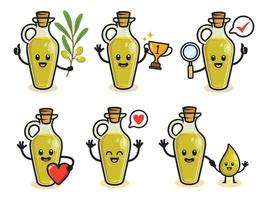 set di design del personaggio dell'olio d'oliva