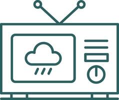 tempo metereologico notizia linea pendenza il giro angolo icona vettore