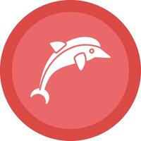 delfino glifo Multi cerchio icona vettore