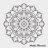 creativo nero bianca floreale Arabo mandala sfondo modello vettore