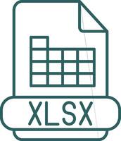 xlsx linea pendenza il giro angolo icona vettore