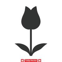 fioritura armonia ipnotizzante tulipano silhouette impostato vettore