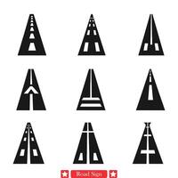 carreggiata essenziali moderno strada cartello sagome per disegni vettore