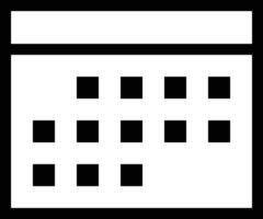 calendario icona per programma promemoria simbolo Immagine su il bianca sfondo vettore