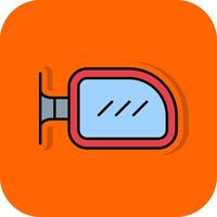 lato specchio pieno arancia sfondo icona vettore
