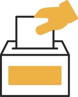 voto spellato pieno icona vettore