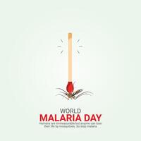mondo malaria giorno. mondo malaria giorno, aprile 25, creativo Annunci disegno, , 3d illustrazione vettore