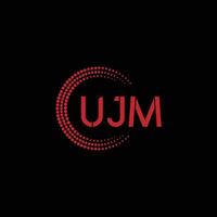 lettera ujm creativo logo design vettore