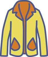 un' giallo giacca con arancia tagliare vettore