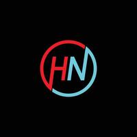iniziale lettera hn o nh logo design vettore