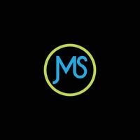 SM m S d'oro lettera logo design vettore