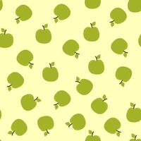 carino verde mele senza soluzione di continuità modello. modello per tessile, sfondo, confezione, coperchio, ragnatela, carta, scatola, Stampa, striscione, ceramica vettore