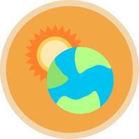 eclisse piatto Multi cerchio icona vettore
