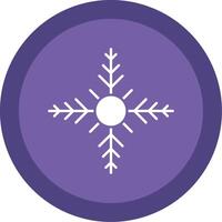fiocco di neve glifo Multi cerchio icona vettore