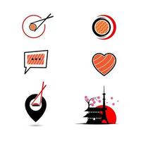 sushi giappone vettore icona design illustrazione